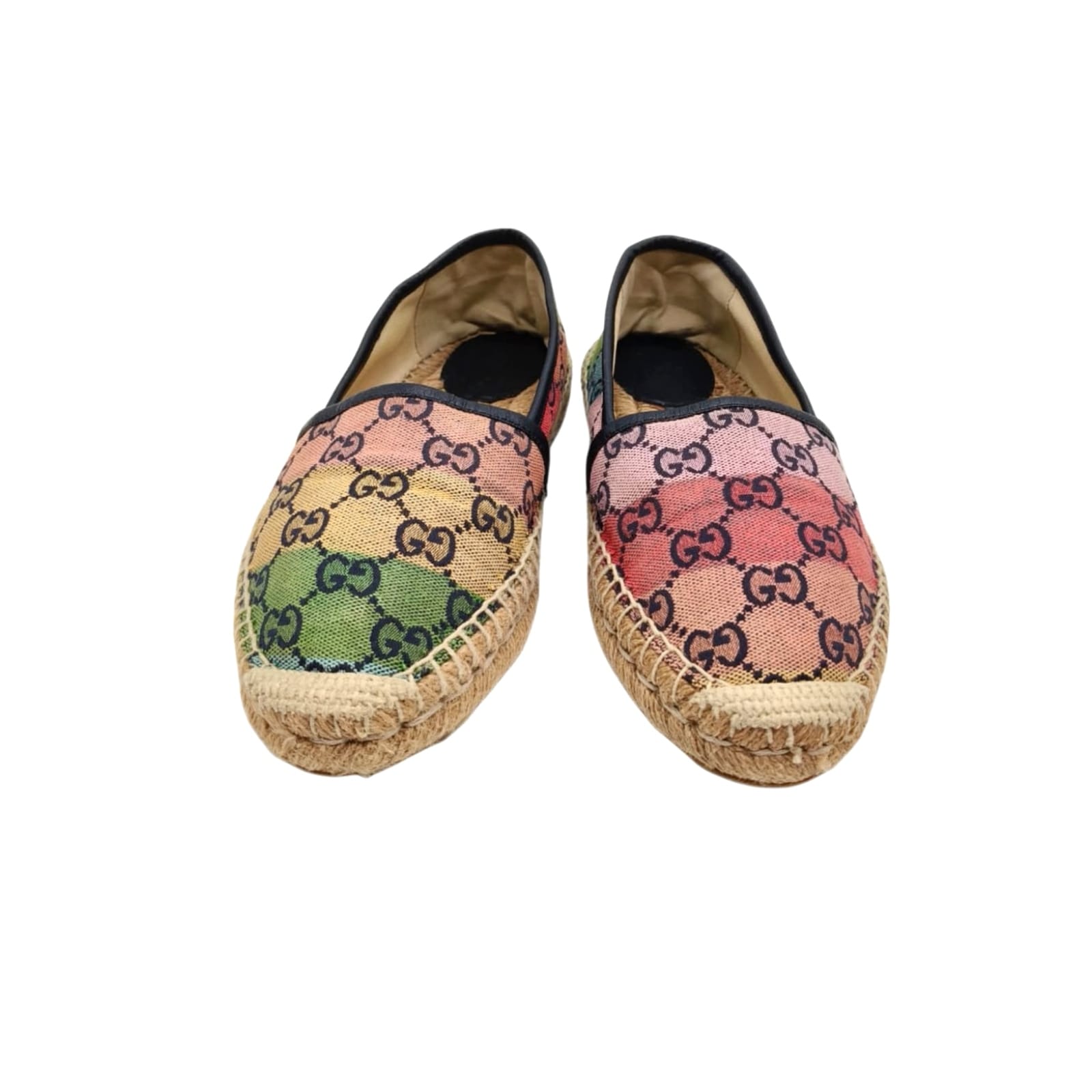 Gucci GG Monogram Multicolour Canvas Espadrille Slip-ons Size: 37 - Image 5