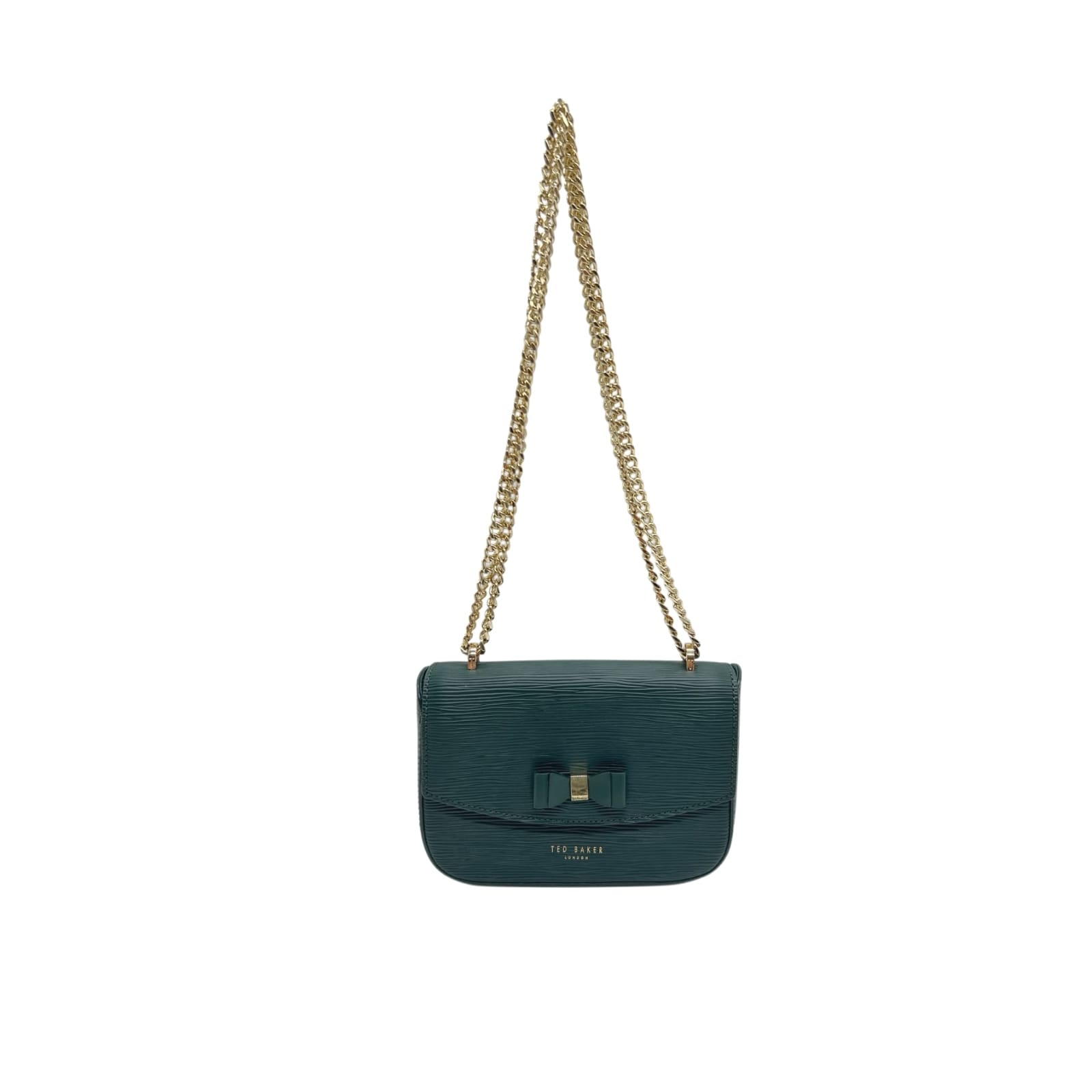 Ted Baker Danieel Bow Tie Dark Green Leather Shoulder Bag - Image 7
