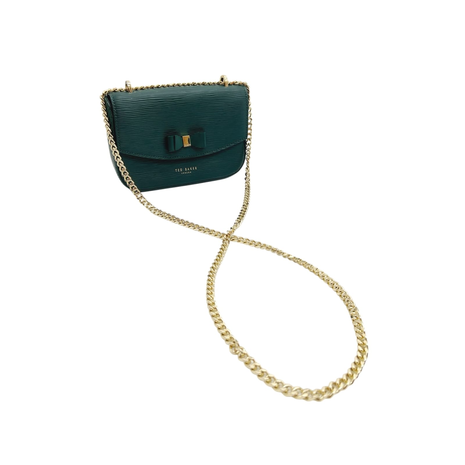 Ted Baker Danieel Bow Tie Dark Green Leather Shoulder Bag - Image 5