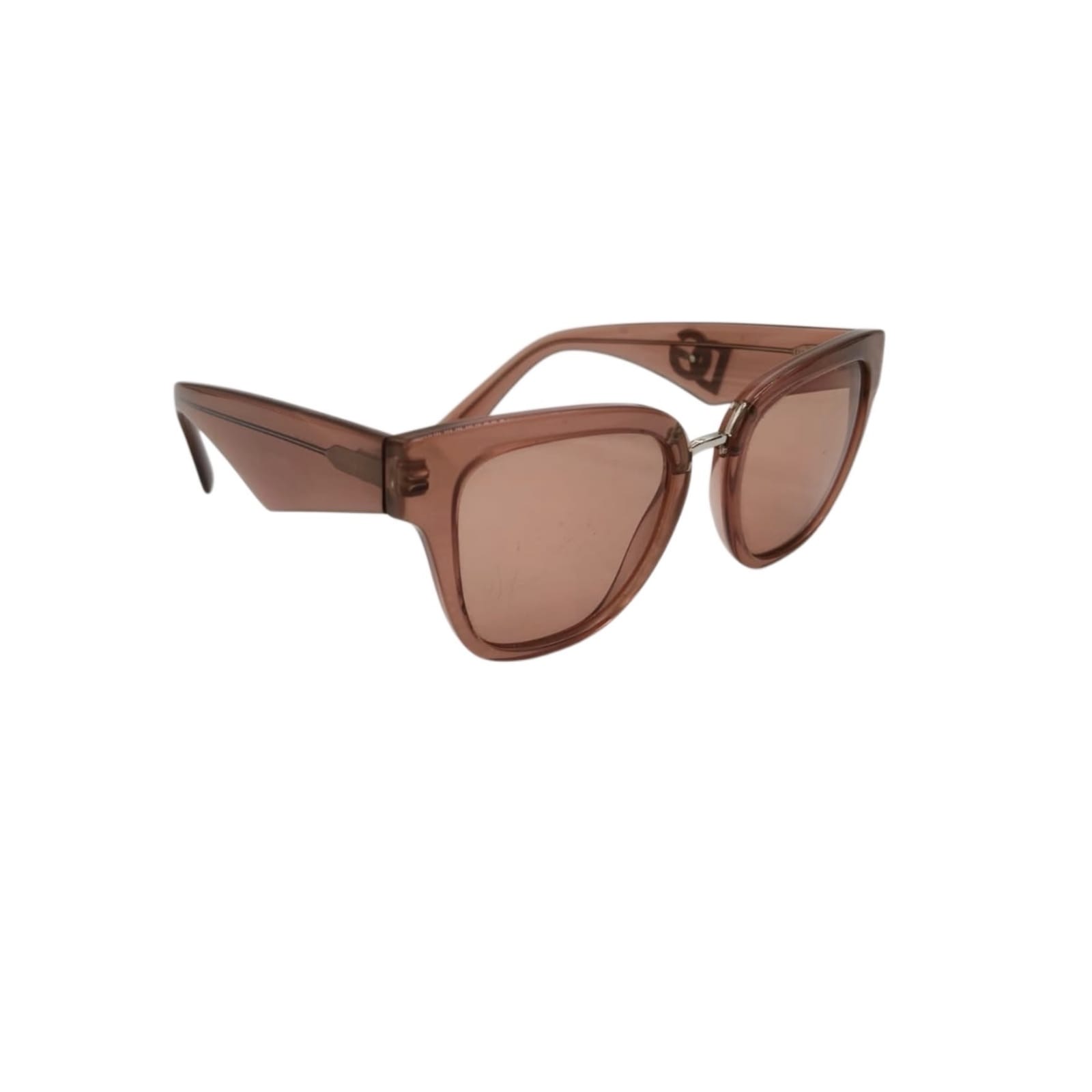 Dolce & Gabbana Brown DG Logo Cat-Eye Sunglasses - Image 7