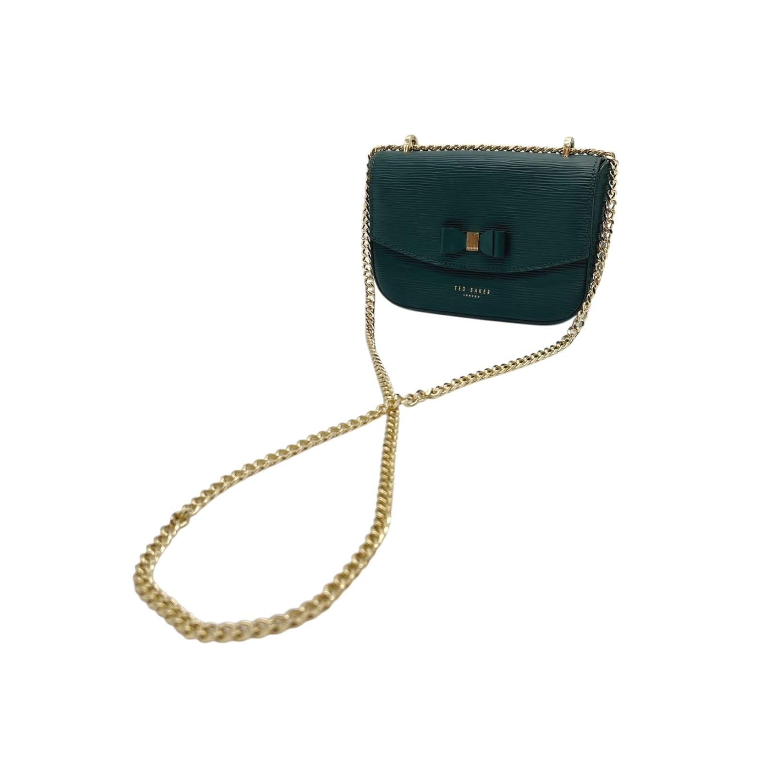 Ted Baker Danieel Bow Tie Dark Green Leather Shoulder Bag - Image 8