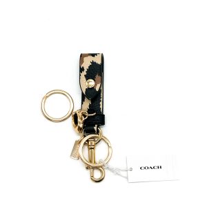 Coach Leopard Print Trigger Snap Bag Charm/Keyring