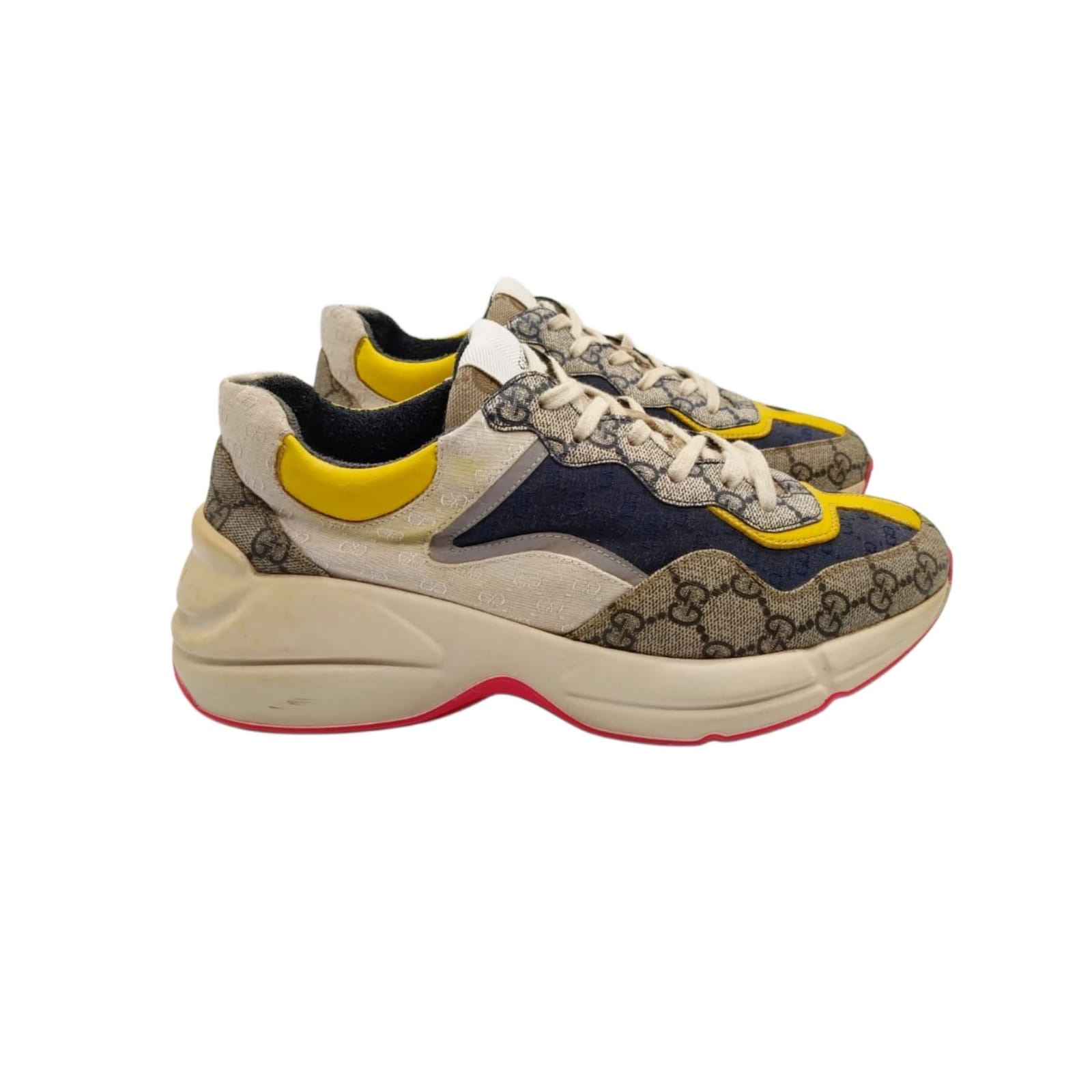 Gucci Rhyton GG Supreme Multicolour Canvas Sneakers Size UK6 big cut - Image 7