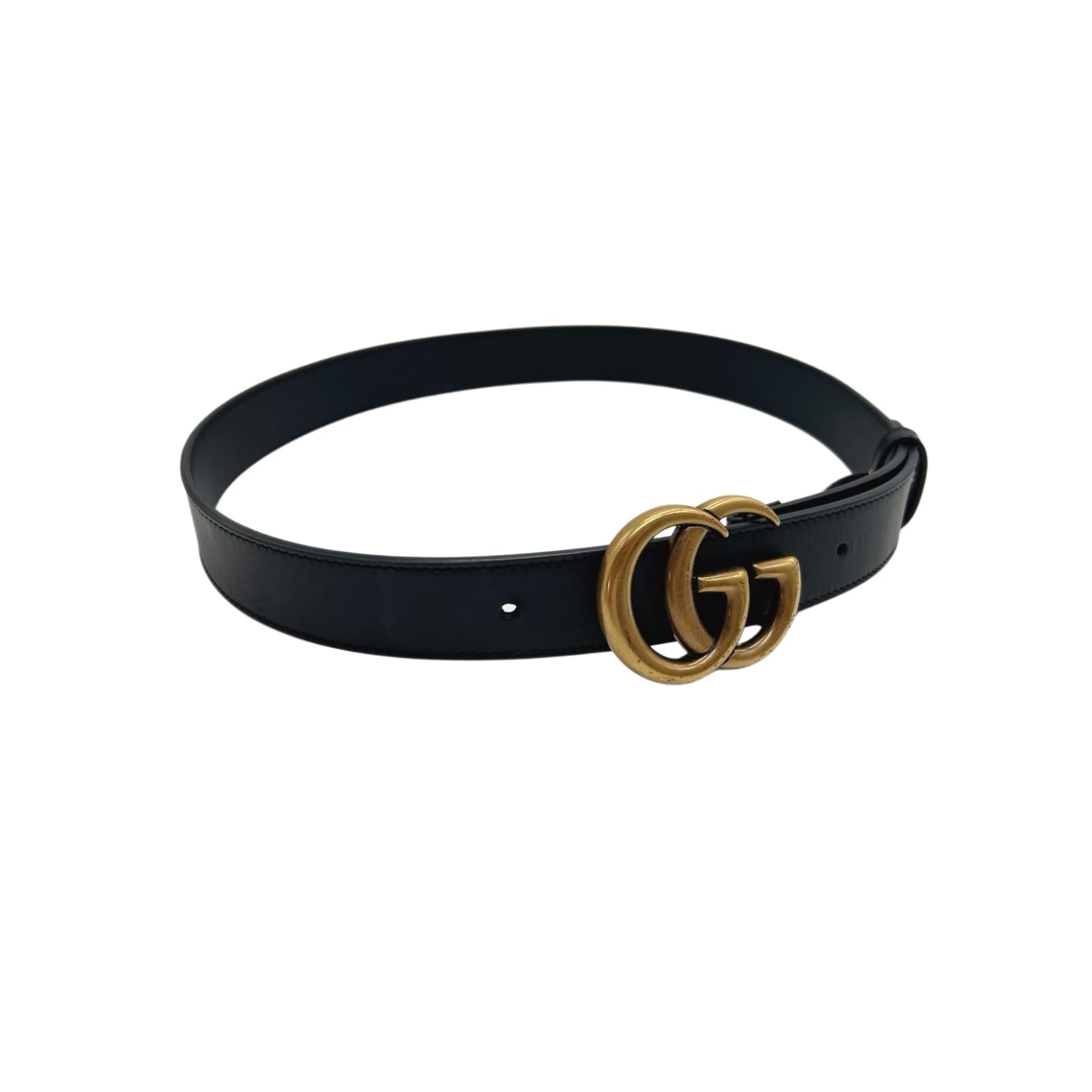 Gucci GG Marmont Buckle Black 30mm Leather Belt Size 75/30 - Image 8