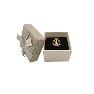 18ct Yellow Gold Monogram Statement Ring Size O