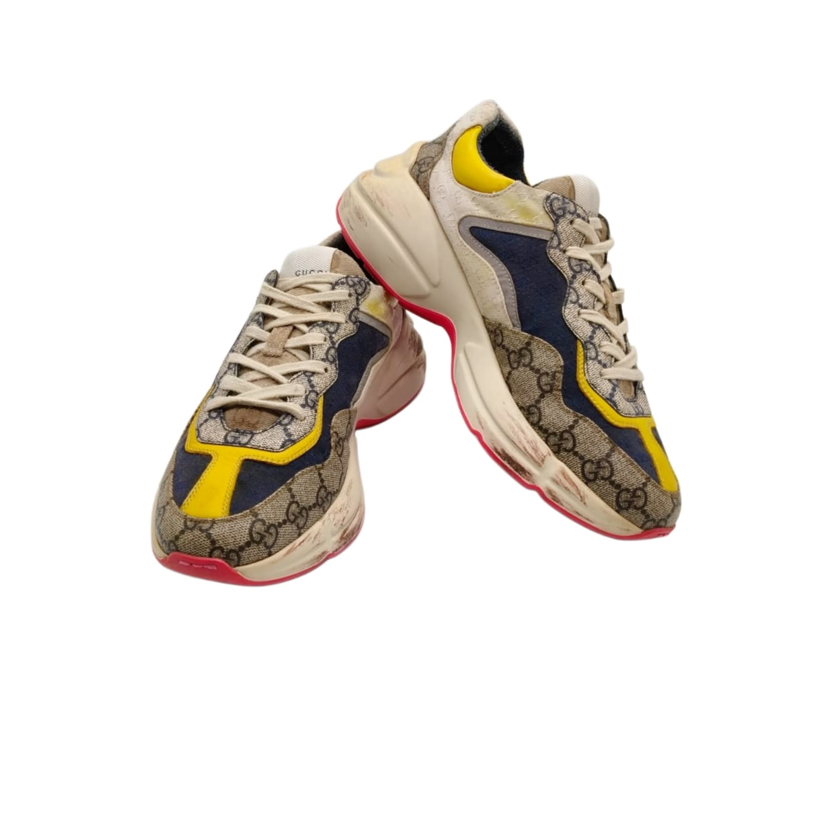 Gucci Rhyton GG Supreme Multicolour Canvas Sneakers Size UK6 big cut - Image 5
