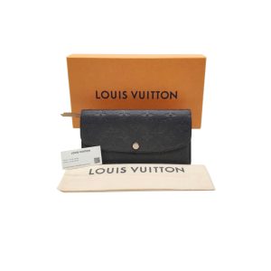 Louis Vuitton Monogram Empreinte Emilie Black Leather Wallet