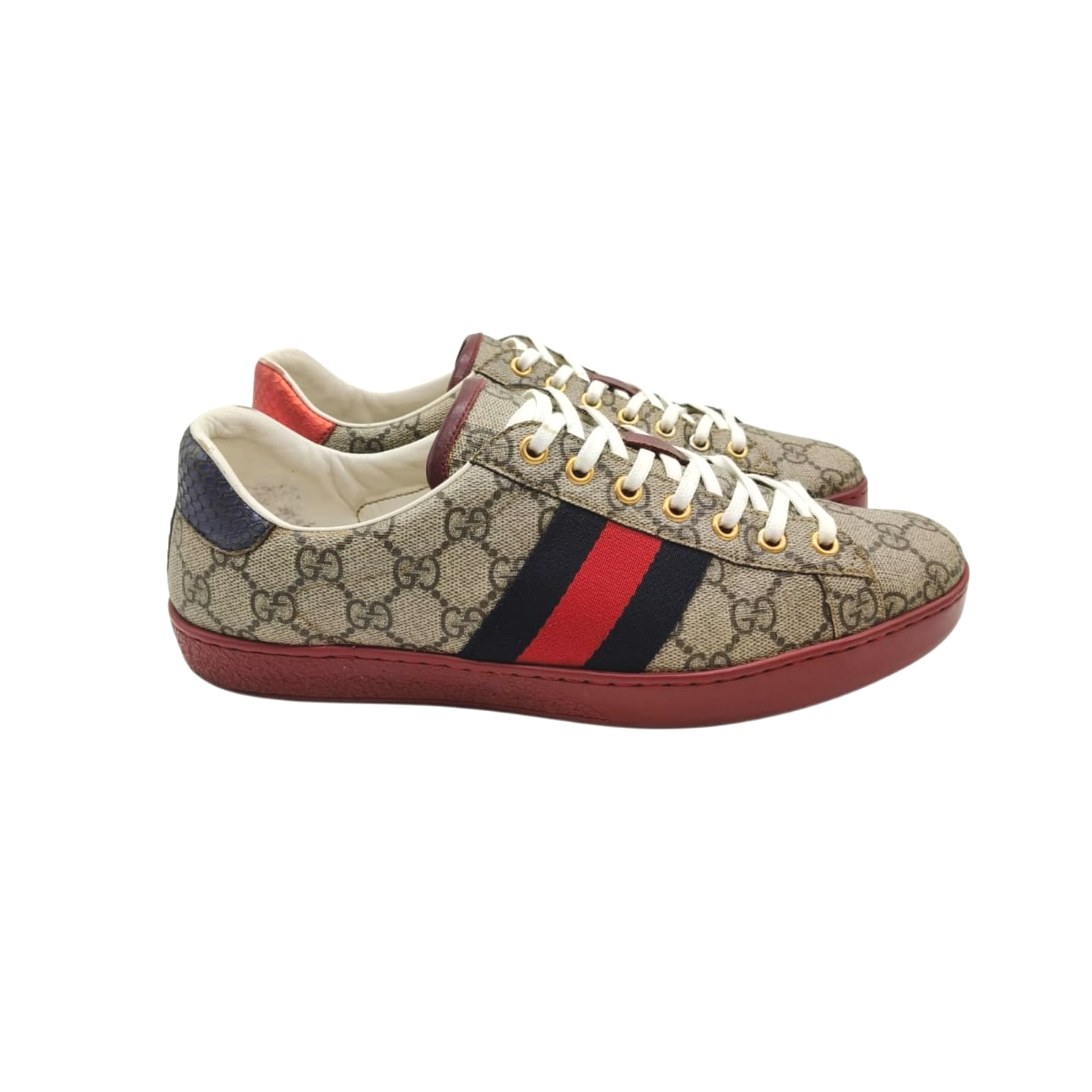 Gucci Ace GG Supreme Low-Top Sneakers Size 8.5 - Image 3