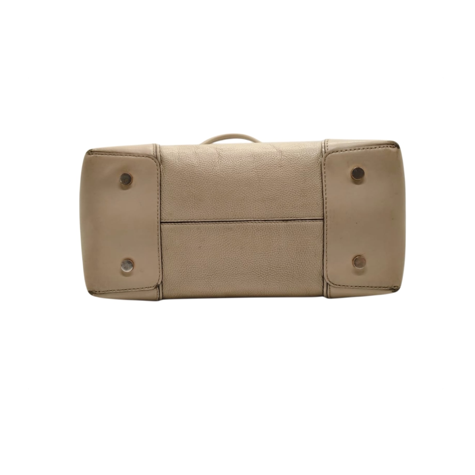 Michael Kors Mercer Gallery Pebbled Leather Beige Tote - Image 7