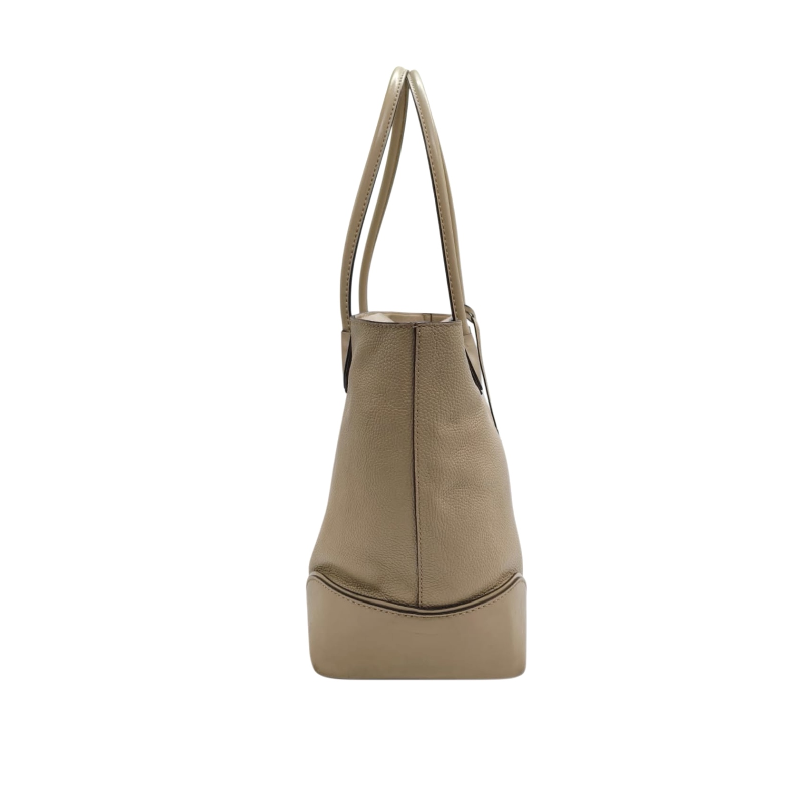 Michael Kors Mercer Gallery Pebbled Leather Beige Tote - Image 5