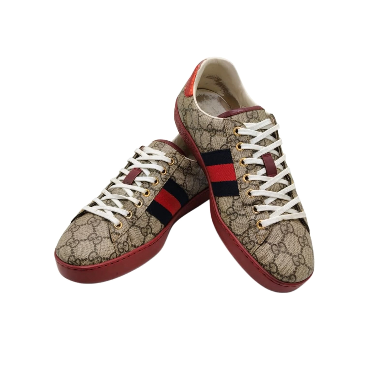 Gucci Ace GG Supreme Low-Top Sneakers Size 8.5 - Image 5