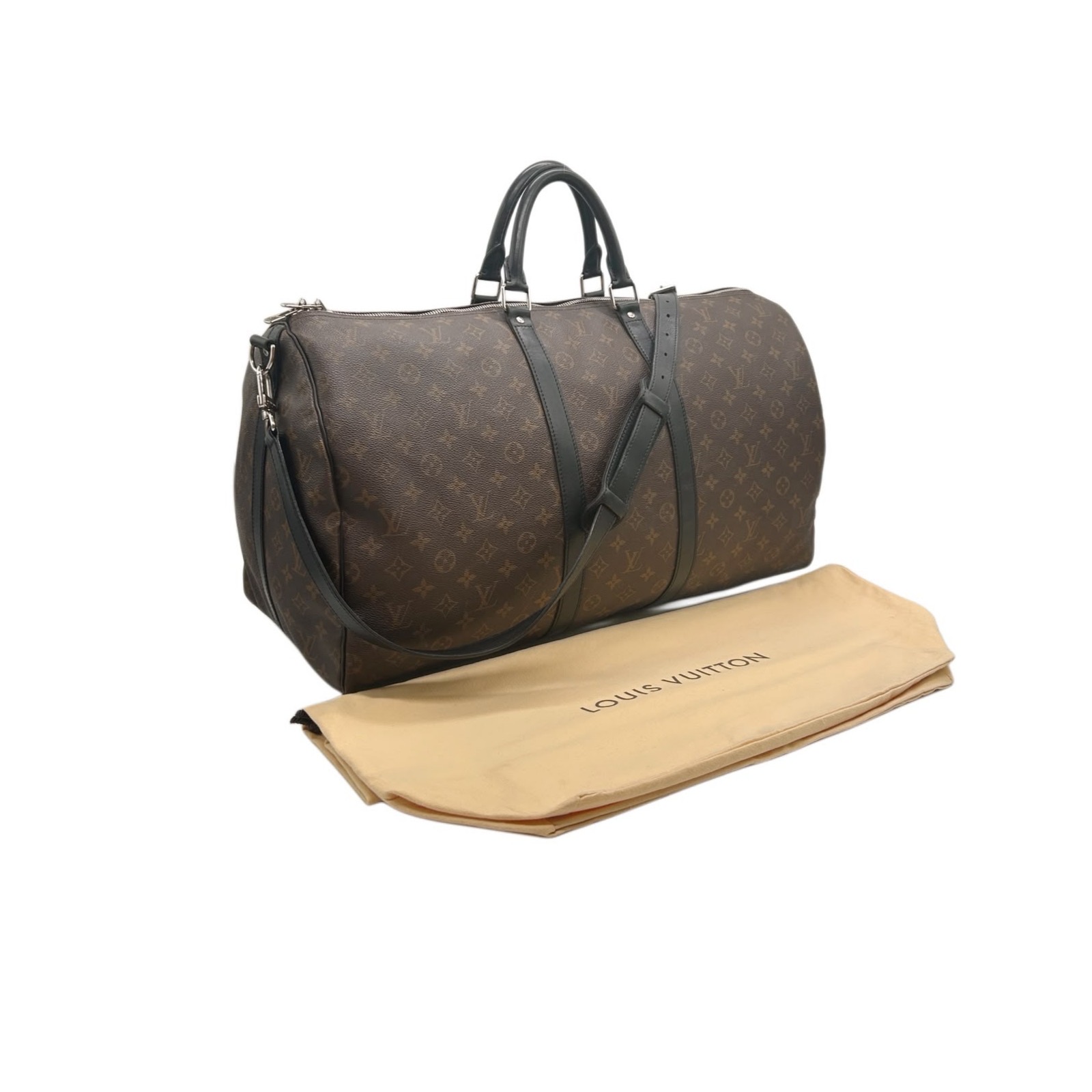 Louis Vuitton Monogram Macassar Keepall Bandoulière 55 - Image 4