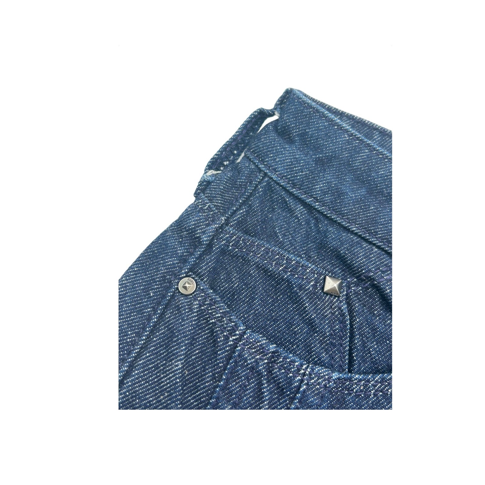 Karl Lagerfeld High-Rise Panelled Wide-Leg Jeans Size 25 - Image 3