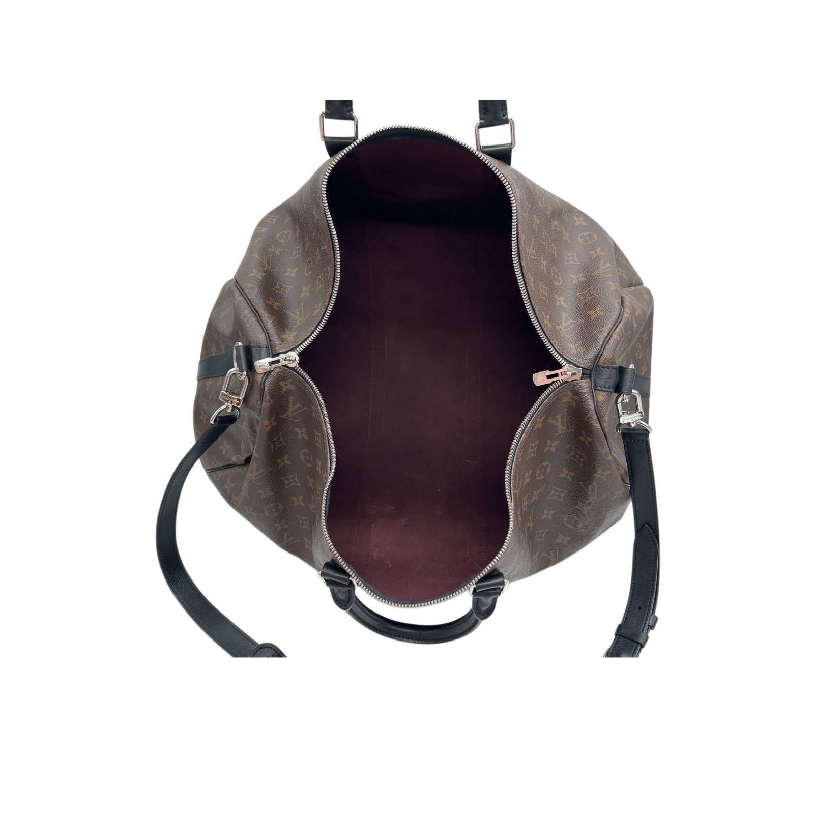 Louis Vuitton Monogram Macassar Keepall Bandoulière 55 - Image 9