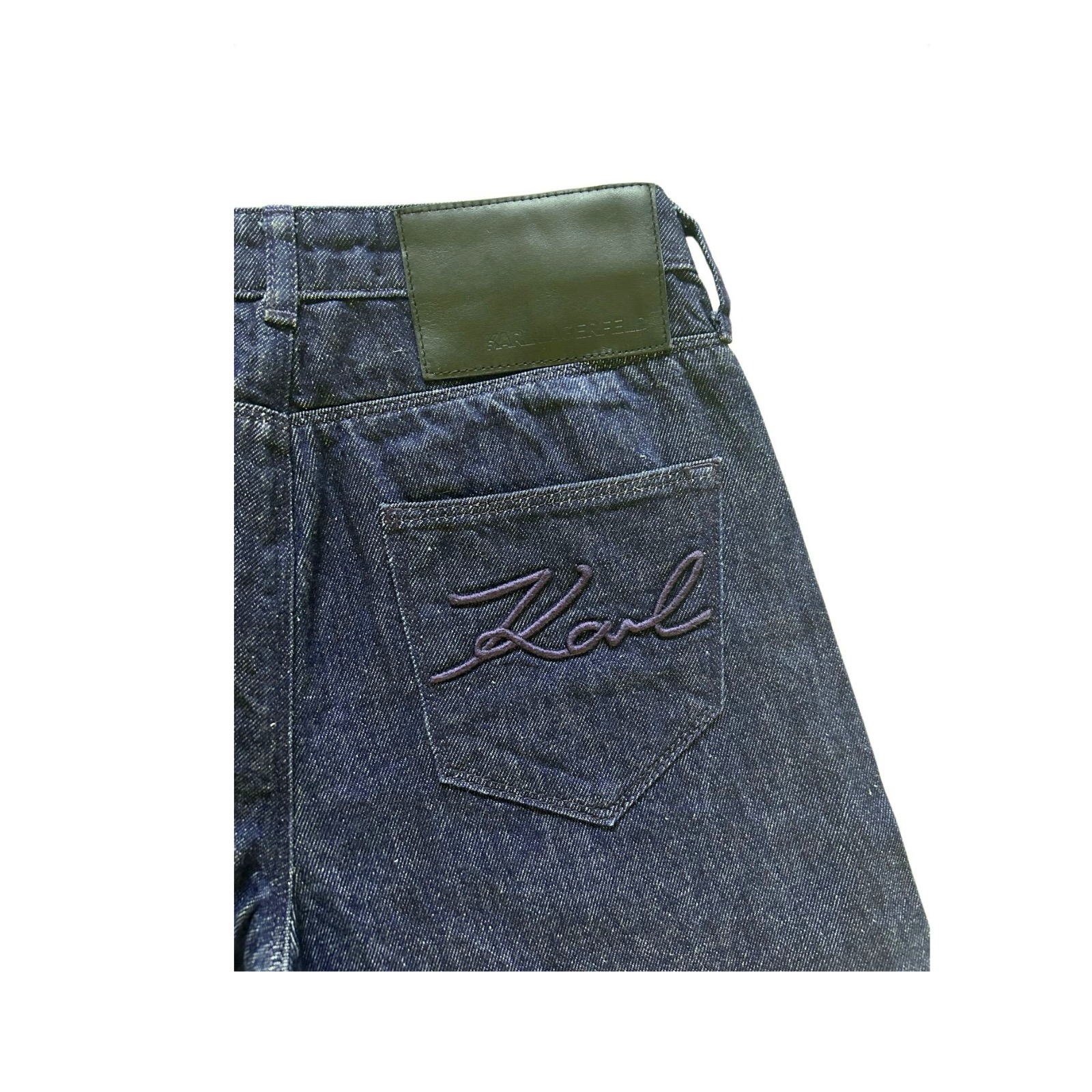 Karl Lagerfeld High-Rise Panelled Wide-Leg Jeans Size 25 - Image 9