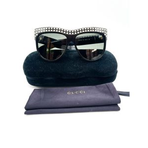 Gucci Swarovski Crystal-Embellished Black Sunglasses