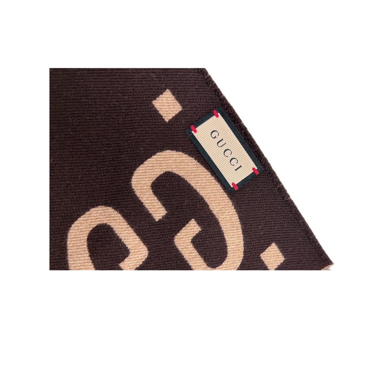 Gucci GG Jacquard Wool Silk Scarf - Image 4