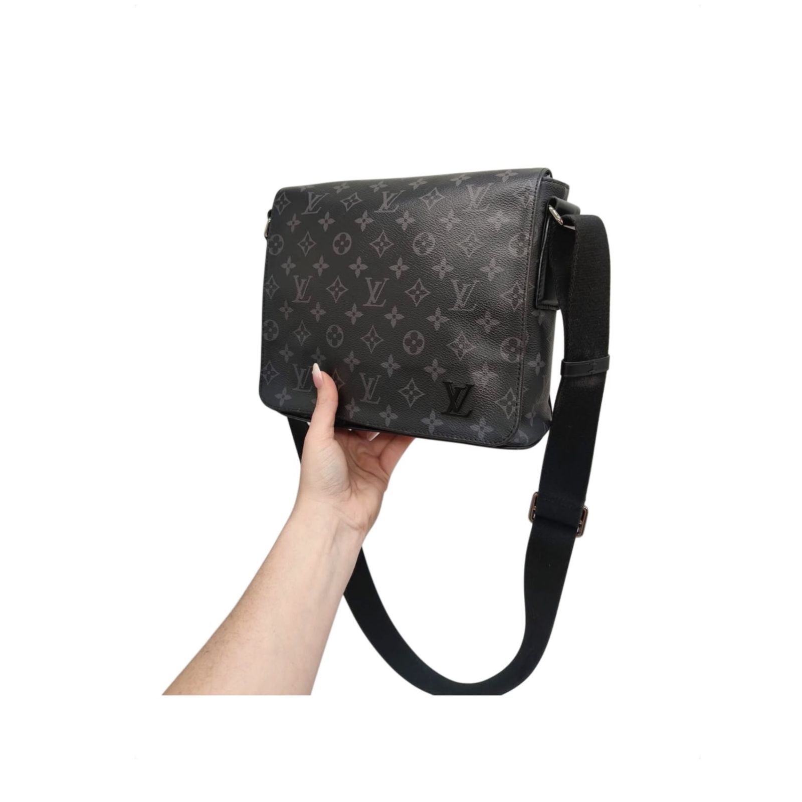 Louis Vuitton Monogram Eclipse District Messenger Bag PM - Image 9