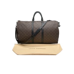 Louis Vuitton Monogram Macassar Keepall Bandoulière 55