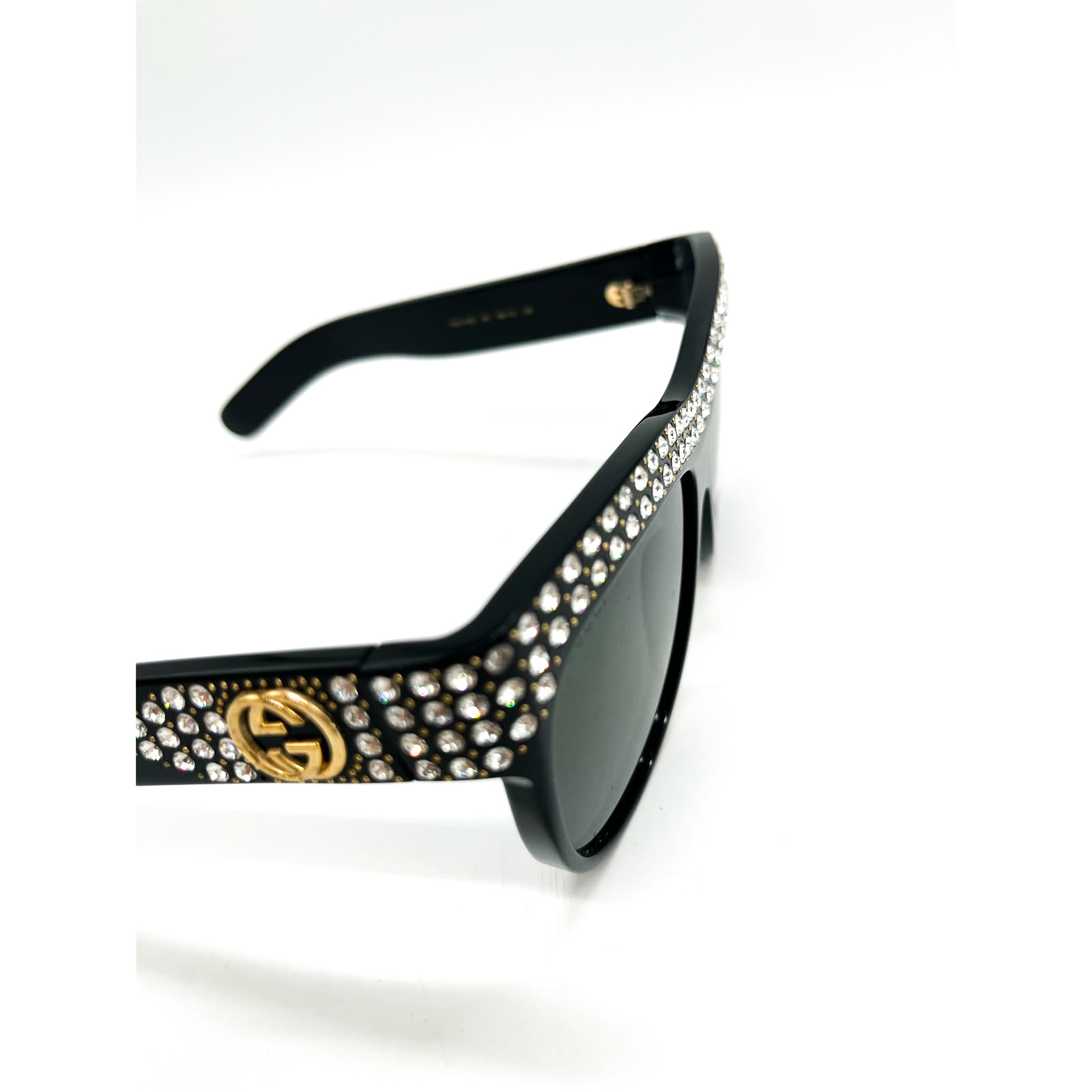 Gucci Swarovski Crystal-Embellished Black Sunglasses - Image 3