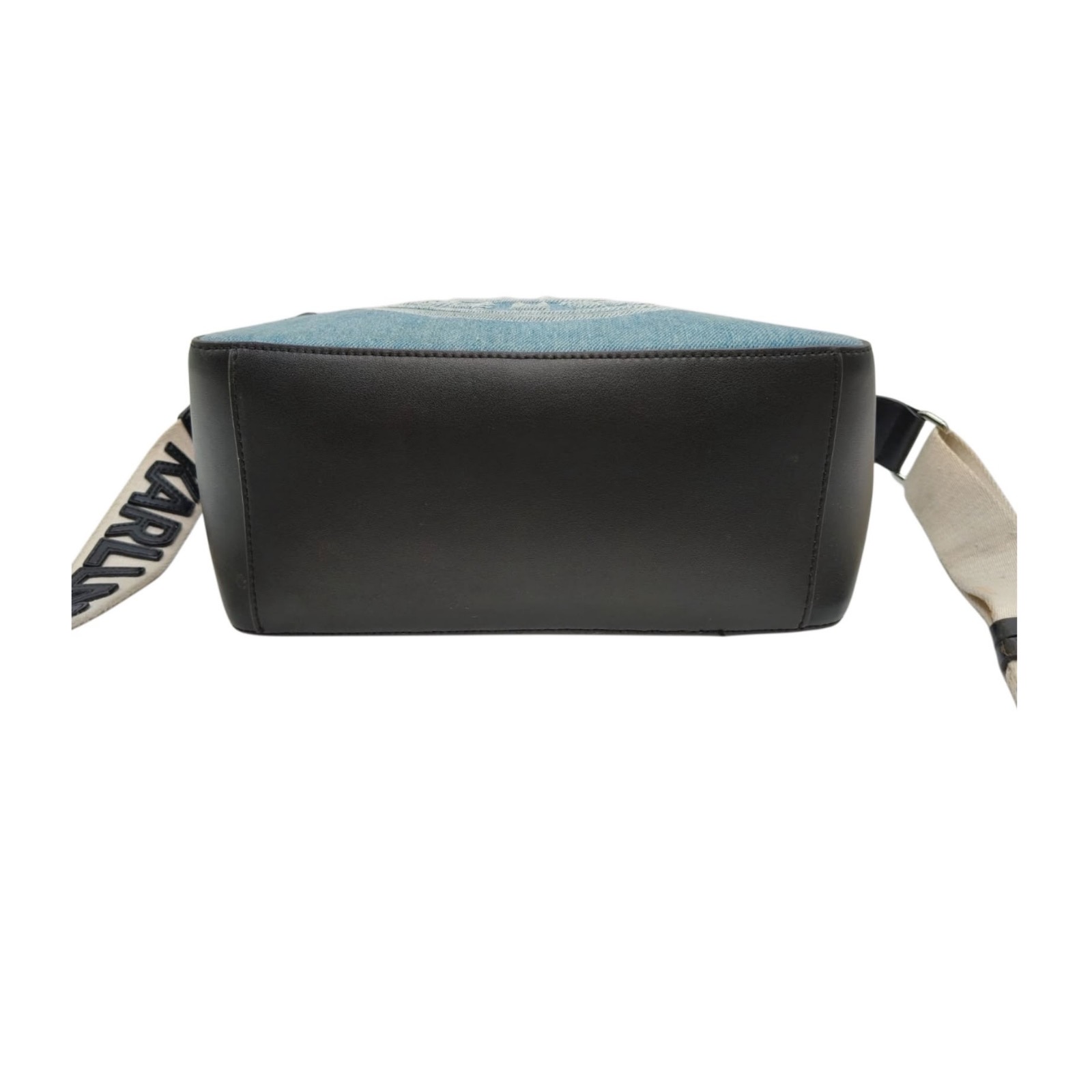 Karl Lagerfeld K/Circle Small Denim & Leather Crossbody/Handbag Tote - Image 11