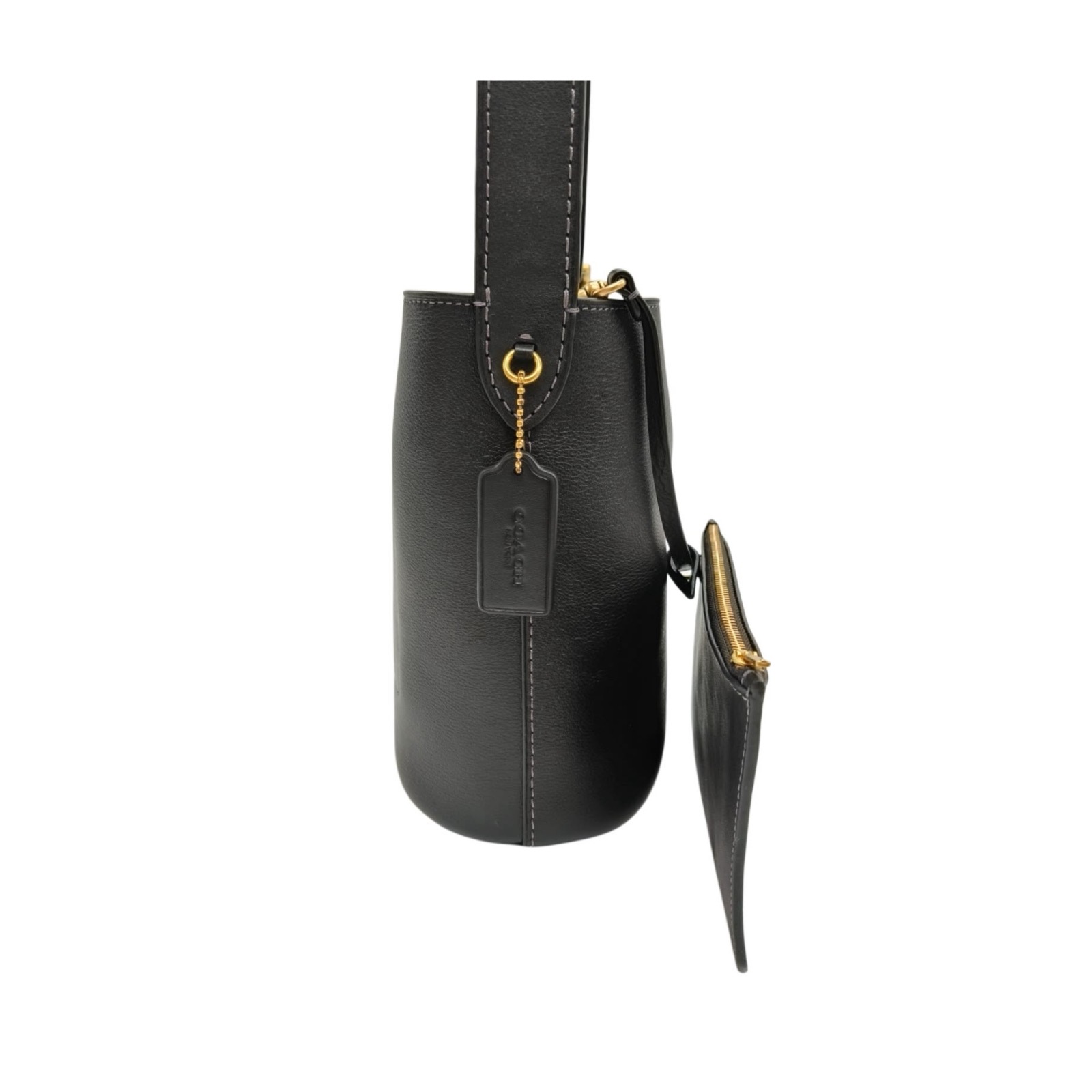 Coach Black Leather Bleecker Bucket Bag 21 - Image 4