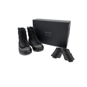 Yohji Yamamoto Black xVessel Edition Campus Zipper Sneakers- With removable Lace in Zipper Insert Size: EUR 35