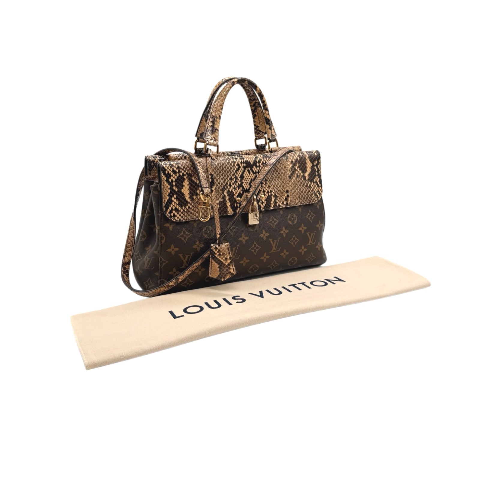 Louis Vuitton Monogram Canvas and Python Venus Bag - Image 11