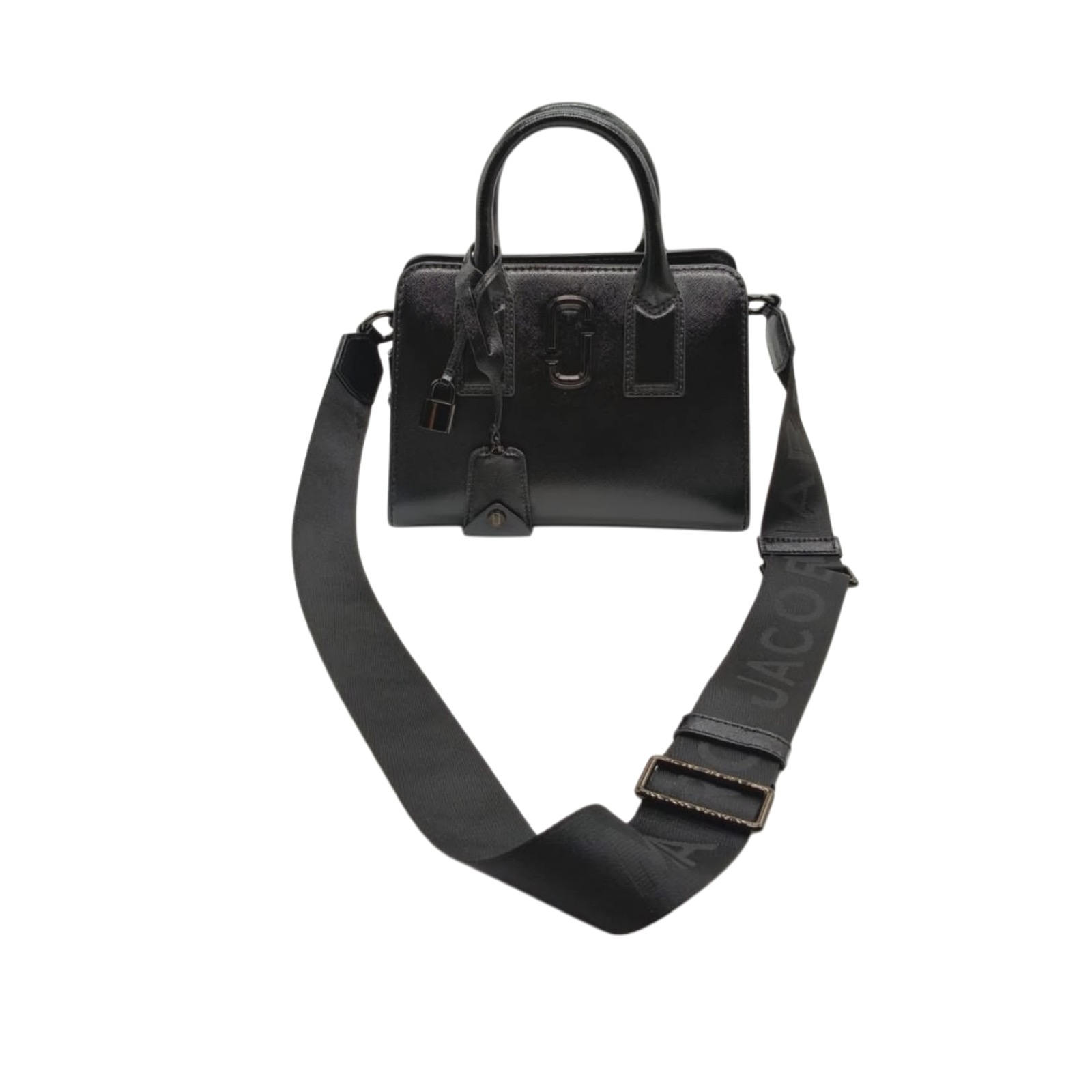 Marc Jacobs Black The Little Big Shot Leather Crossbody Bag - Image 9