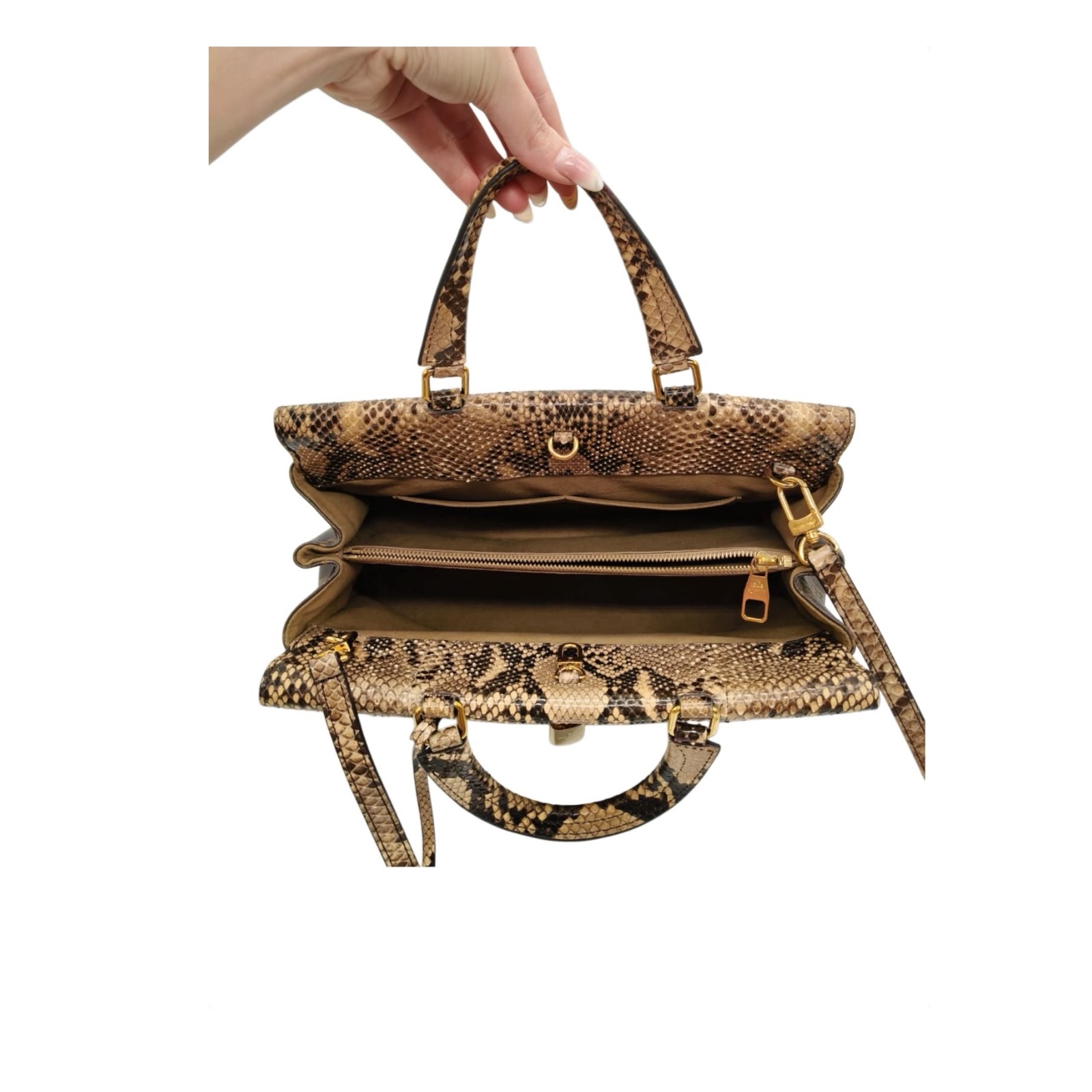 Louis Vuitton Monogram Canvas and Python Venus Bag - Image 5