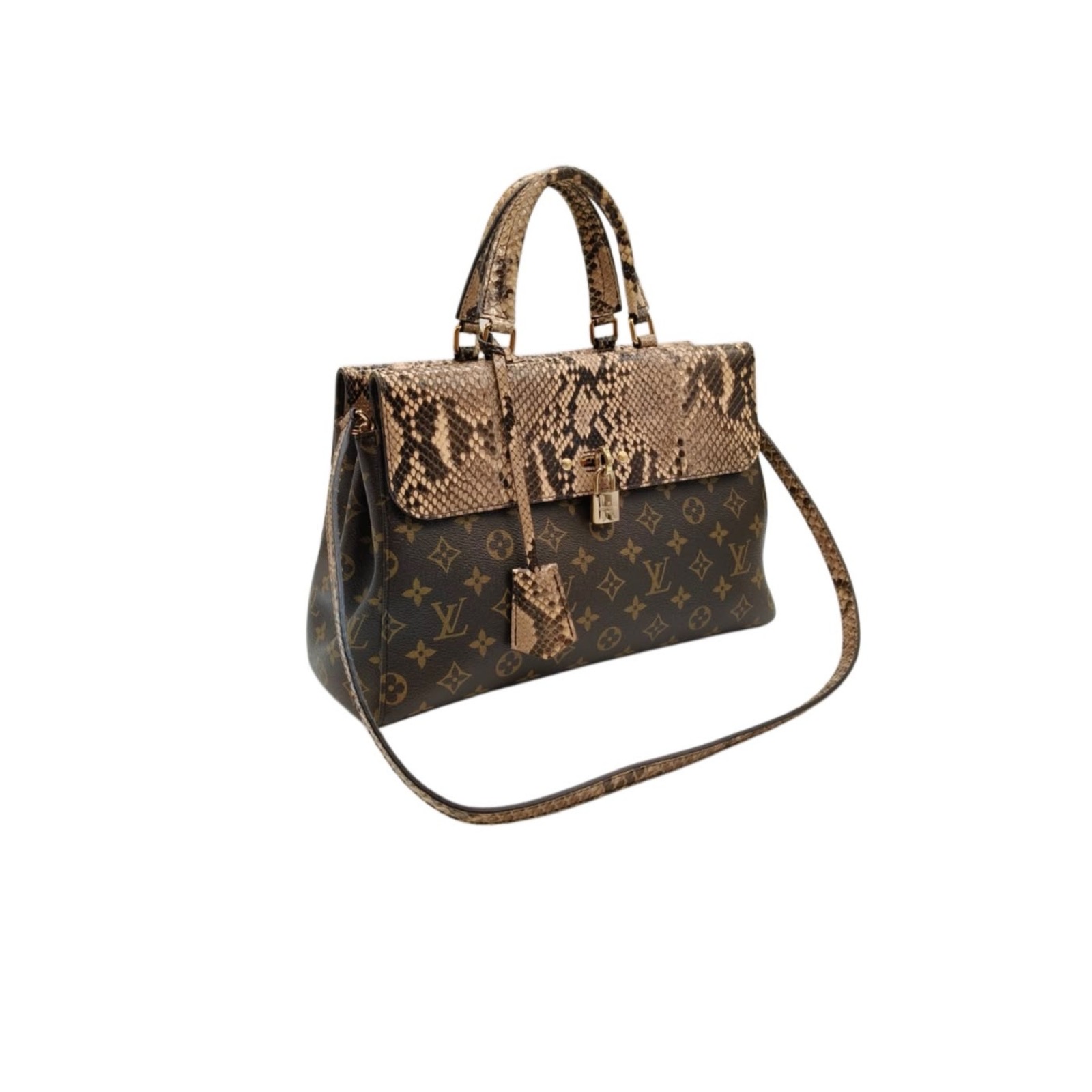 Louis Vuitton Monogram Canvas and Python Venus Bag - Image 8