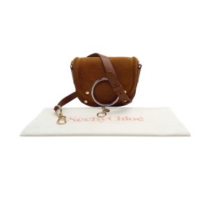 See By Chloé Mara Tan Brown Suede & Leather Crossbody Bag