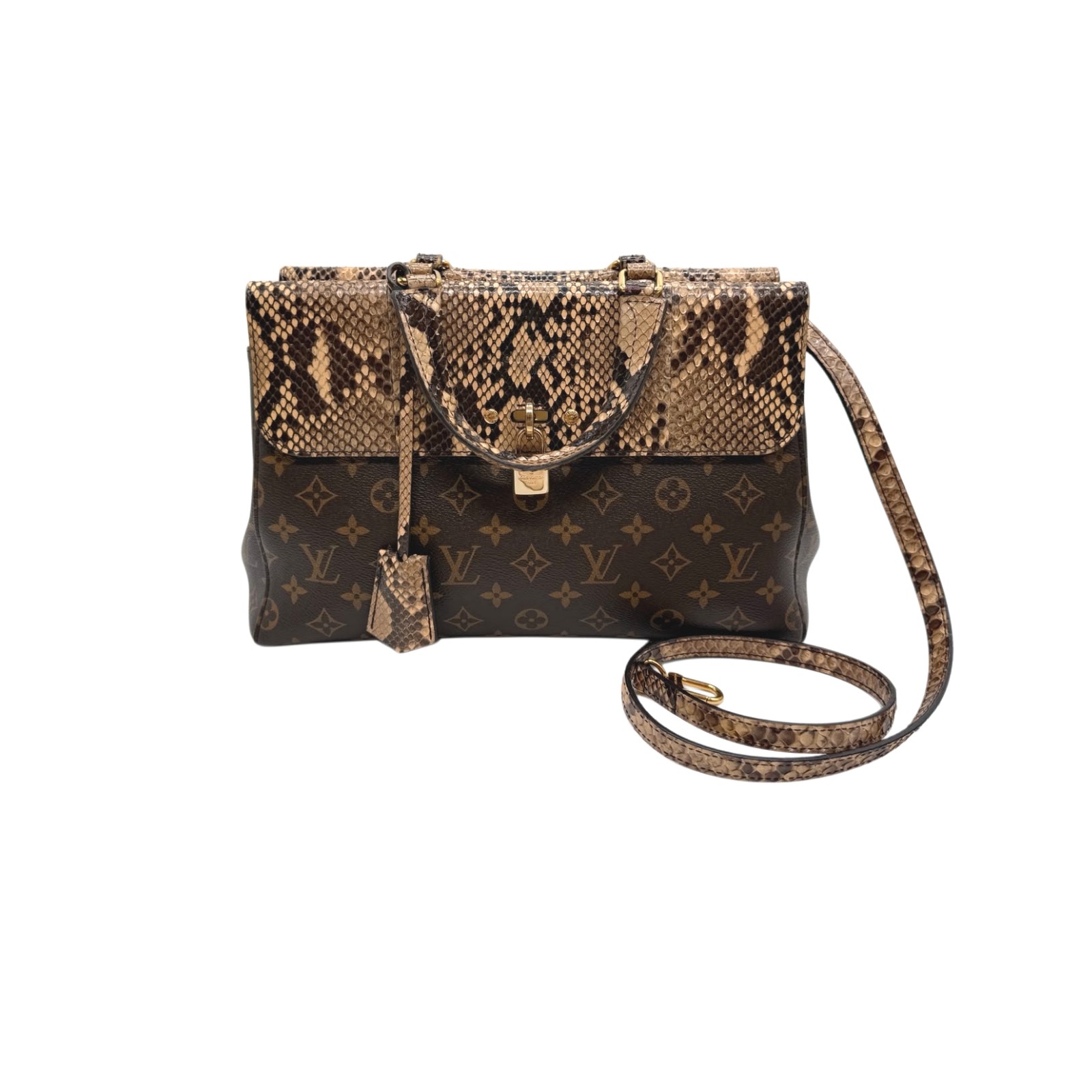 Louis Vuitton Monogram Canvas and Python Venus Bag - Image 6