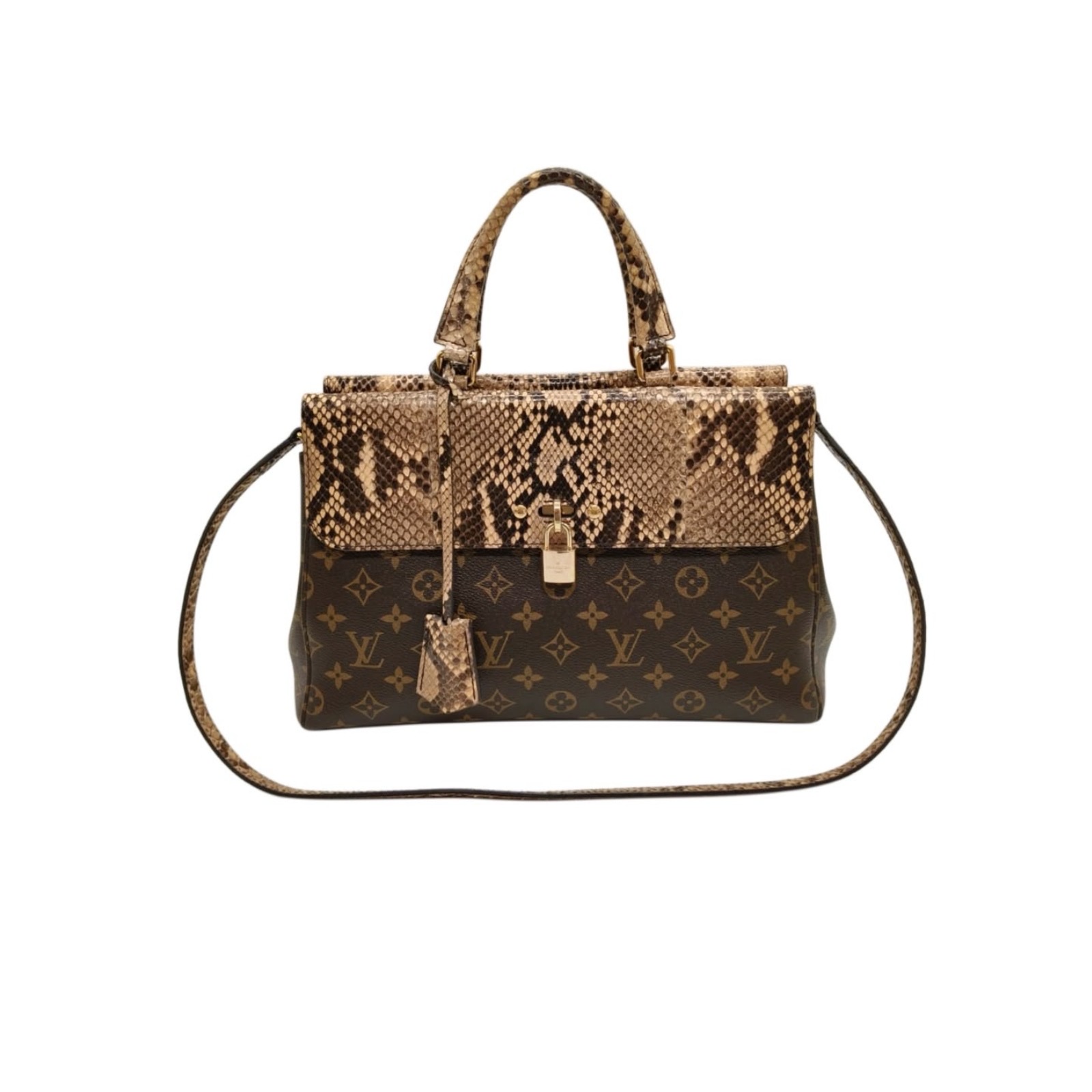 Louis Vuitton Monogram Canvas and Python Venus Bag - Image 9