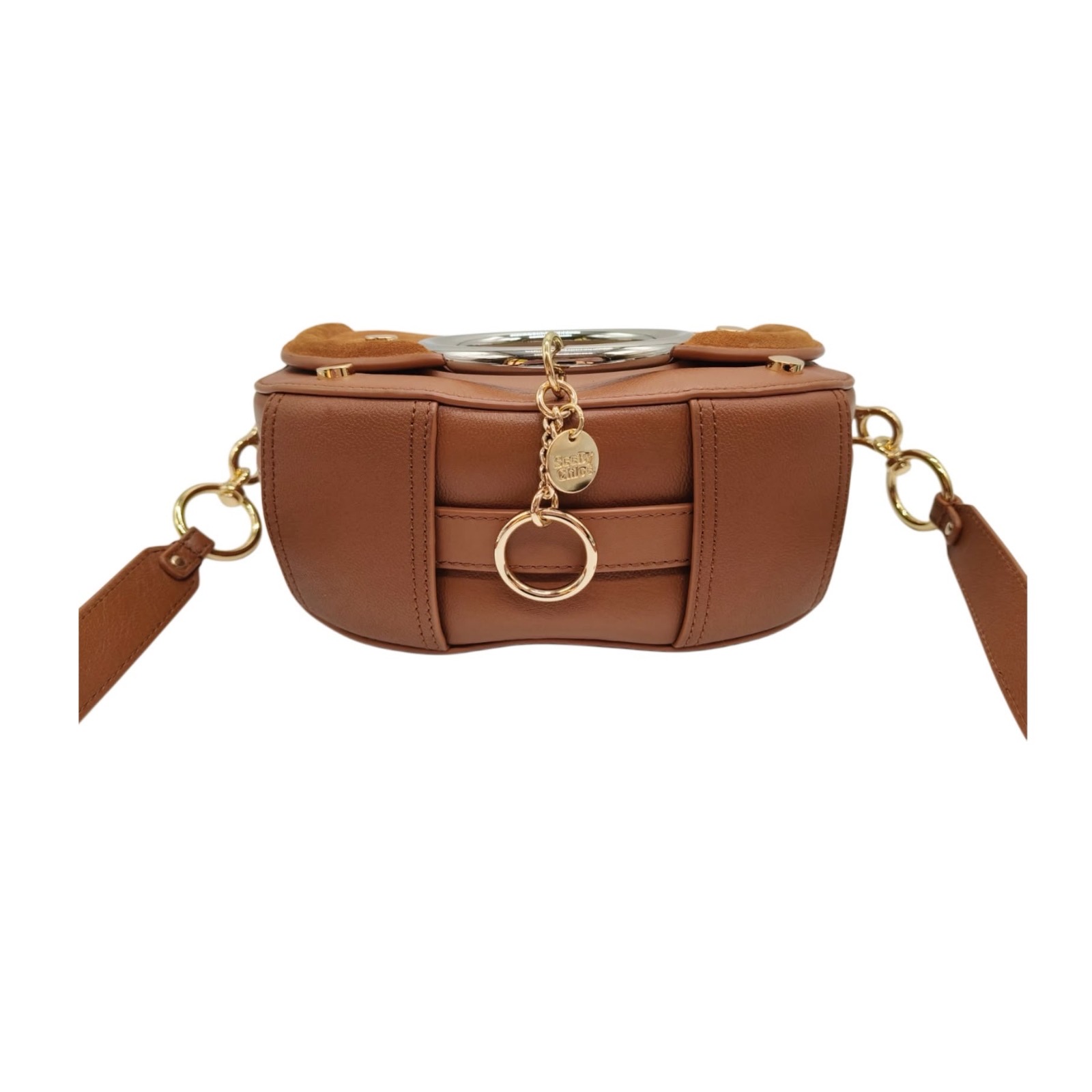 See By Chloé Mara Tan Brown Suede & Leather Crossbody Bag - Image 6