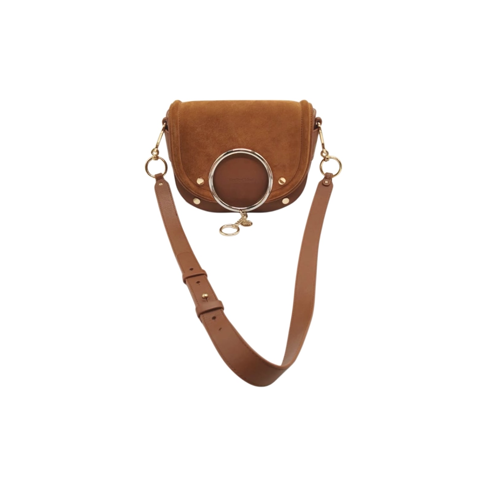 See By Chloé Mara Tan Brown Suede & Leather Crossbody Bag - Image 9