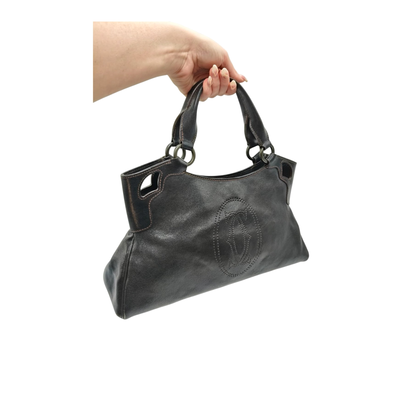 Cartier Marcello Black Leather Handbag - Image 8