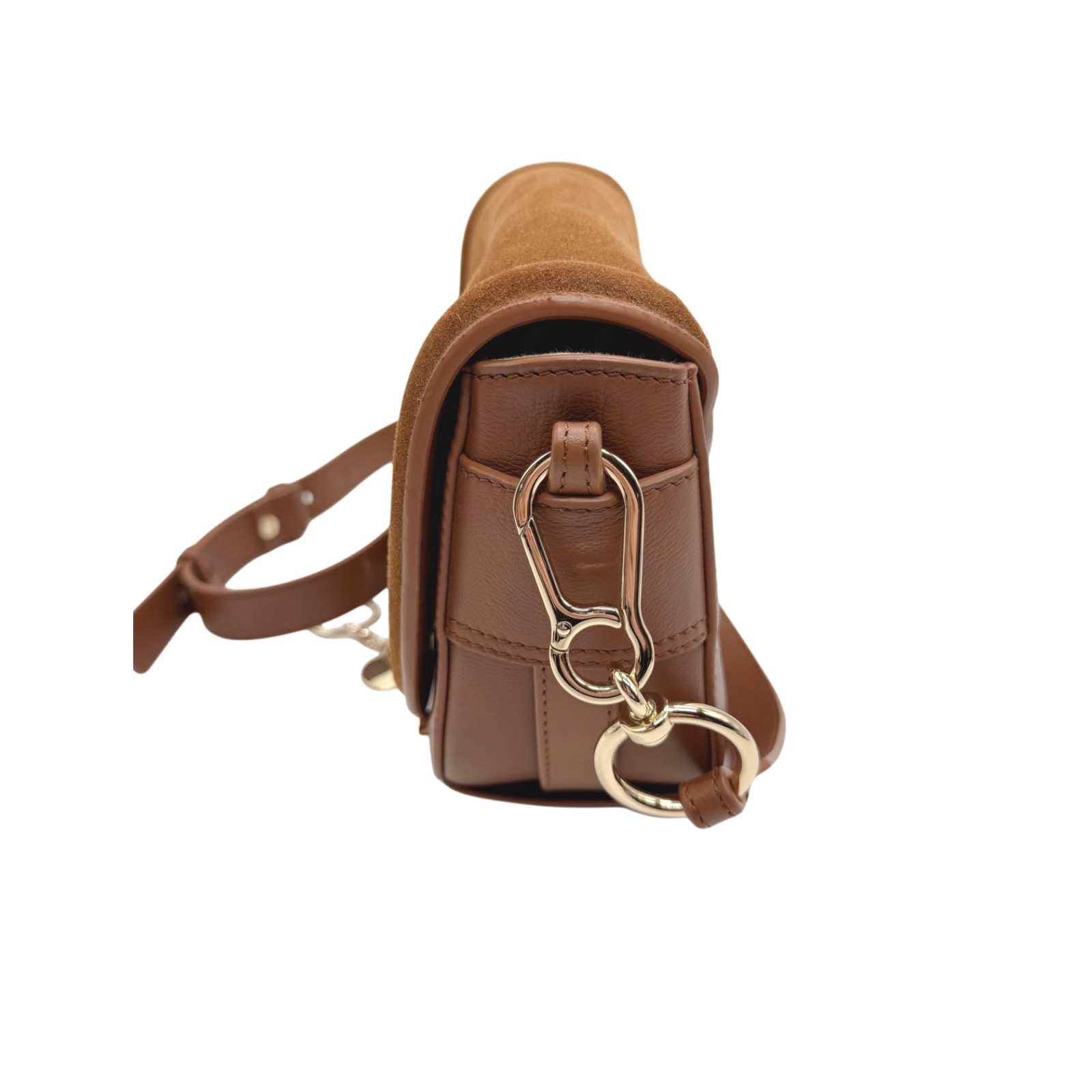 See By Chloé Mara Tan Brown Suede & Leather Crossbody Bag - Image 7