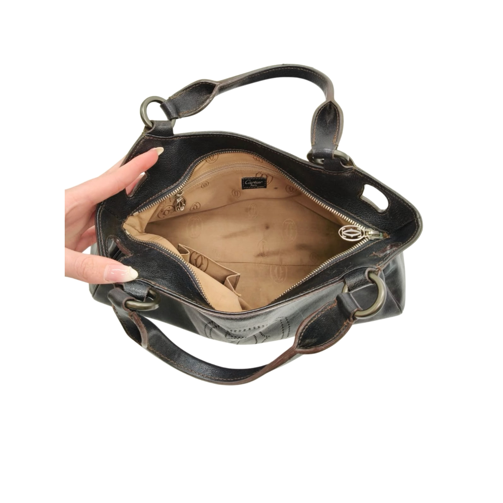 Cartier Marcello Black Leather Handbag - Image 10